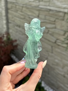 Fluorit Anděl pomoci, světle fialkovozelený fluorit